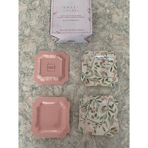 Sweet Laurel 6” Floral Ceramic Desert Plates